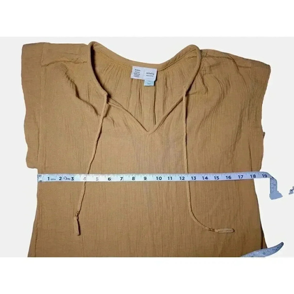 Anthropologie Sz XS Saturday Sunday Lydia Ombre Tunic Boho Dress Gauze Yellow - Picture 7 of 11